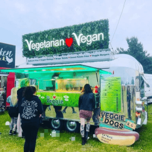 Airstream style food van, mini catering truck for festival and event catering