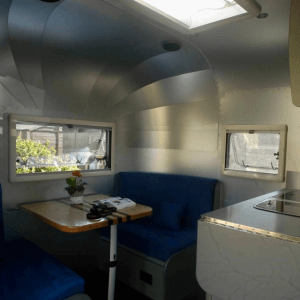 Airstream style touring caravan hand built in the UK