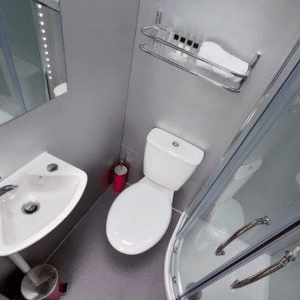 Rocket Touring Caravan en-suite bathroom facilities
